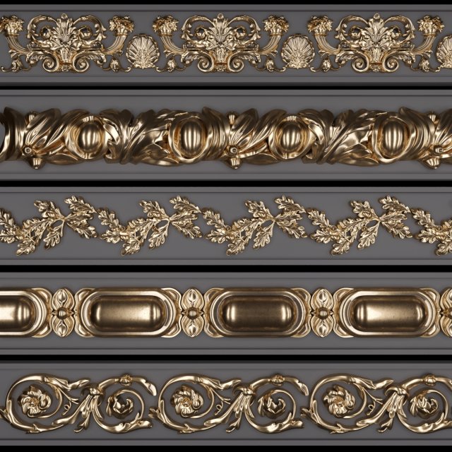 trim ornament 31 Modello 3D .c4d .max .obj .3ds .fbx .stl .blend 