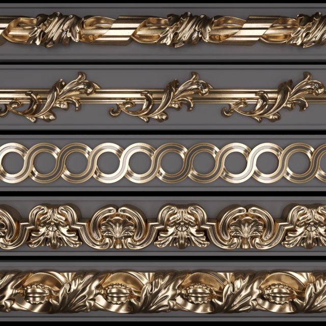 trim ornament 32 3D Модель .c4d .max .obj .3ds .fbx .stl .blend 