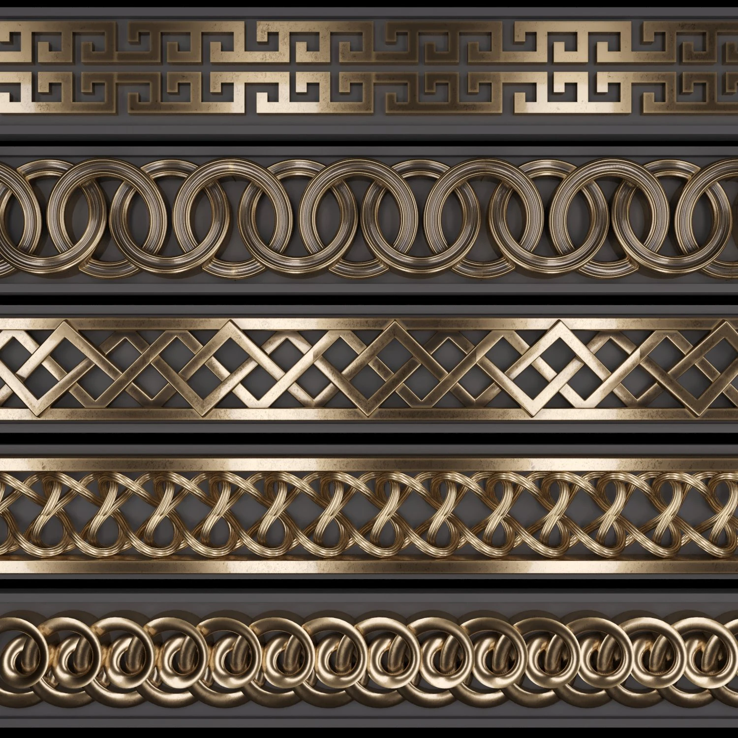 trim ornament 33 3D Model .c4d .max .obj .3ds .fbx .stl .blend