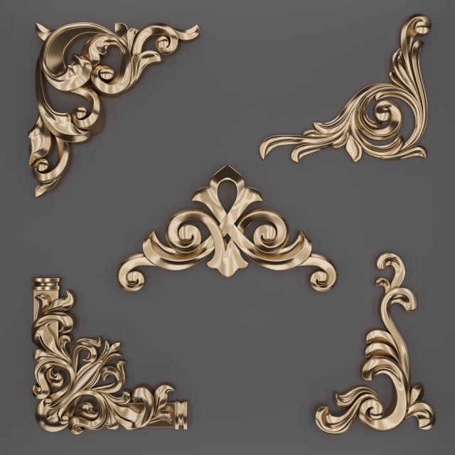 trim ornament 35 3D 模型 .c4d .max .obj .3ds .fbx .stl .blend 