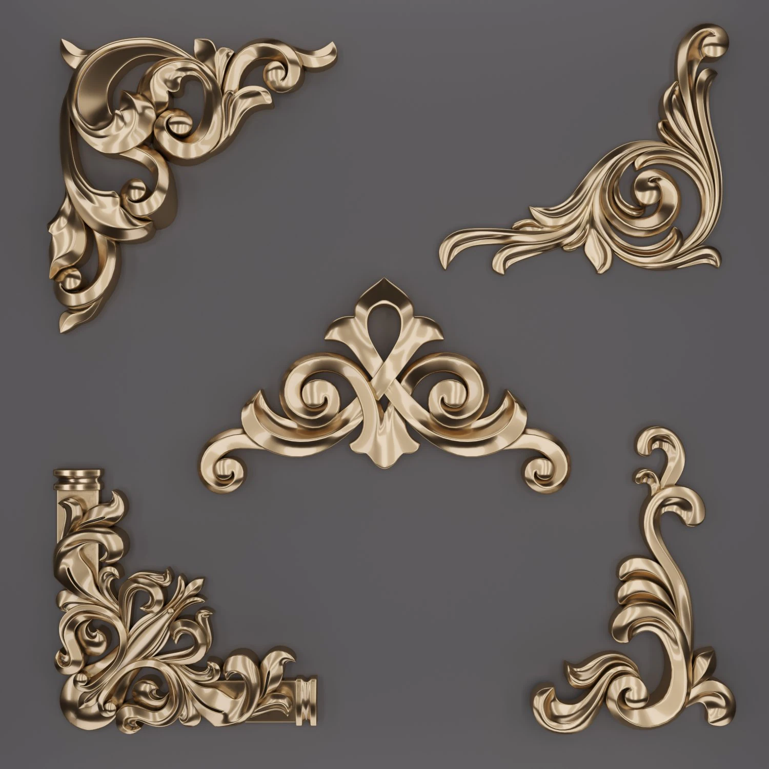 trim ornament 35 3D Model .c4d .max .obj .3ds .fbx .stl .blend