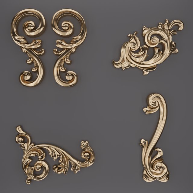 trim ornament 37 Modelo 3D .c4d .max .obj .3ds .fbx .stl .blend