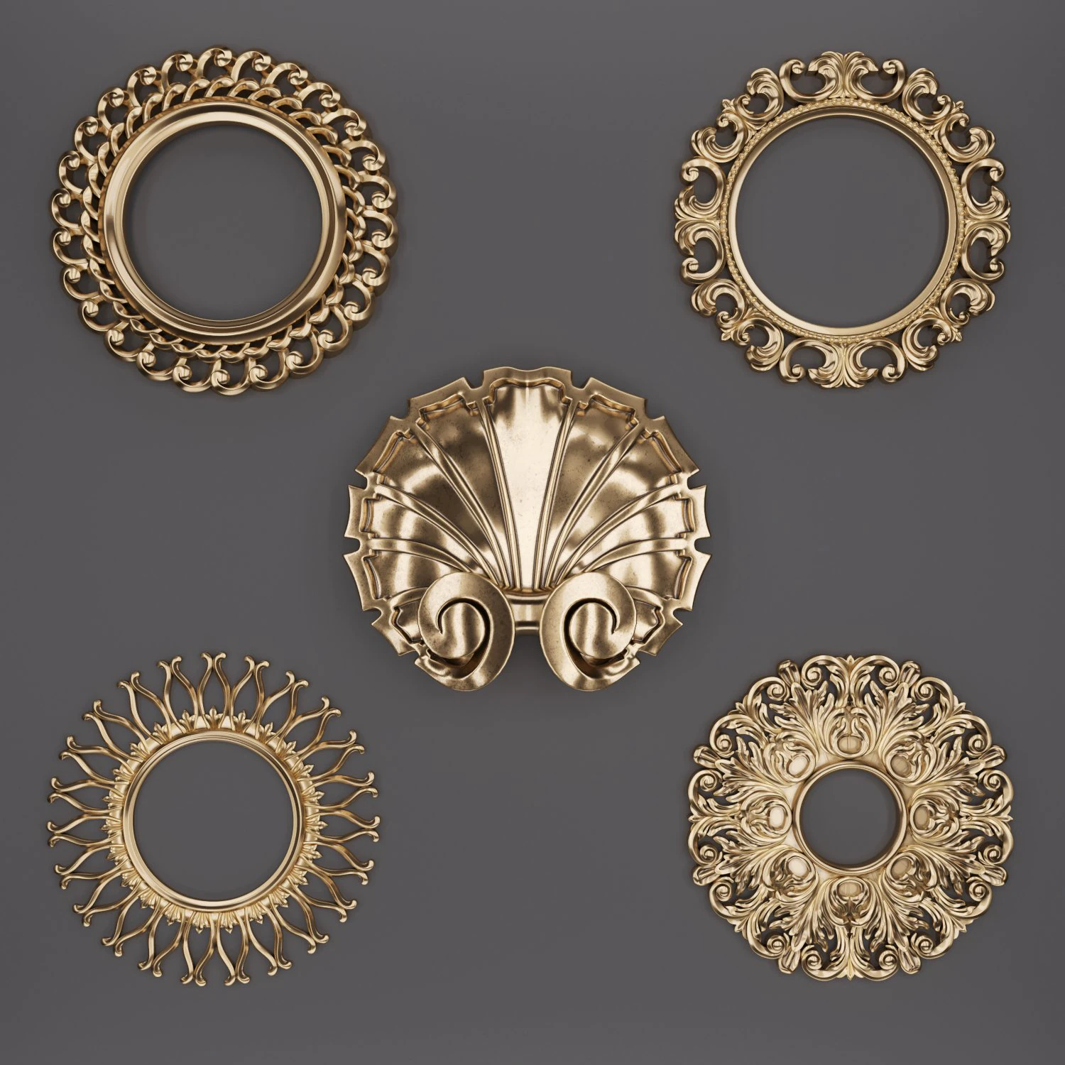 trim ornament 38 3D Model .c4d .max .obj .3ds .fbx .stl .blend
