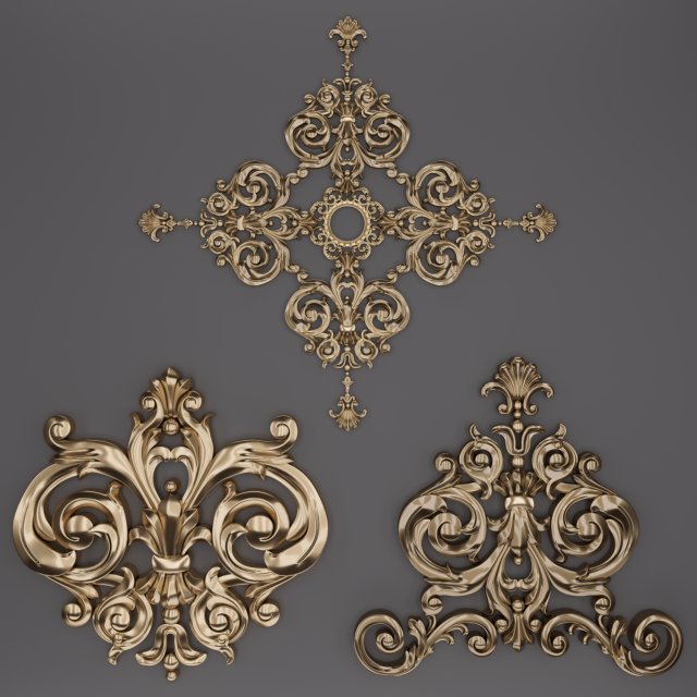 trim ornament 40 Modèle 3D .c4d .max .obj .3ds .fbx .stl .blend