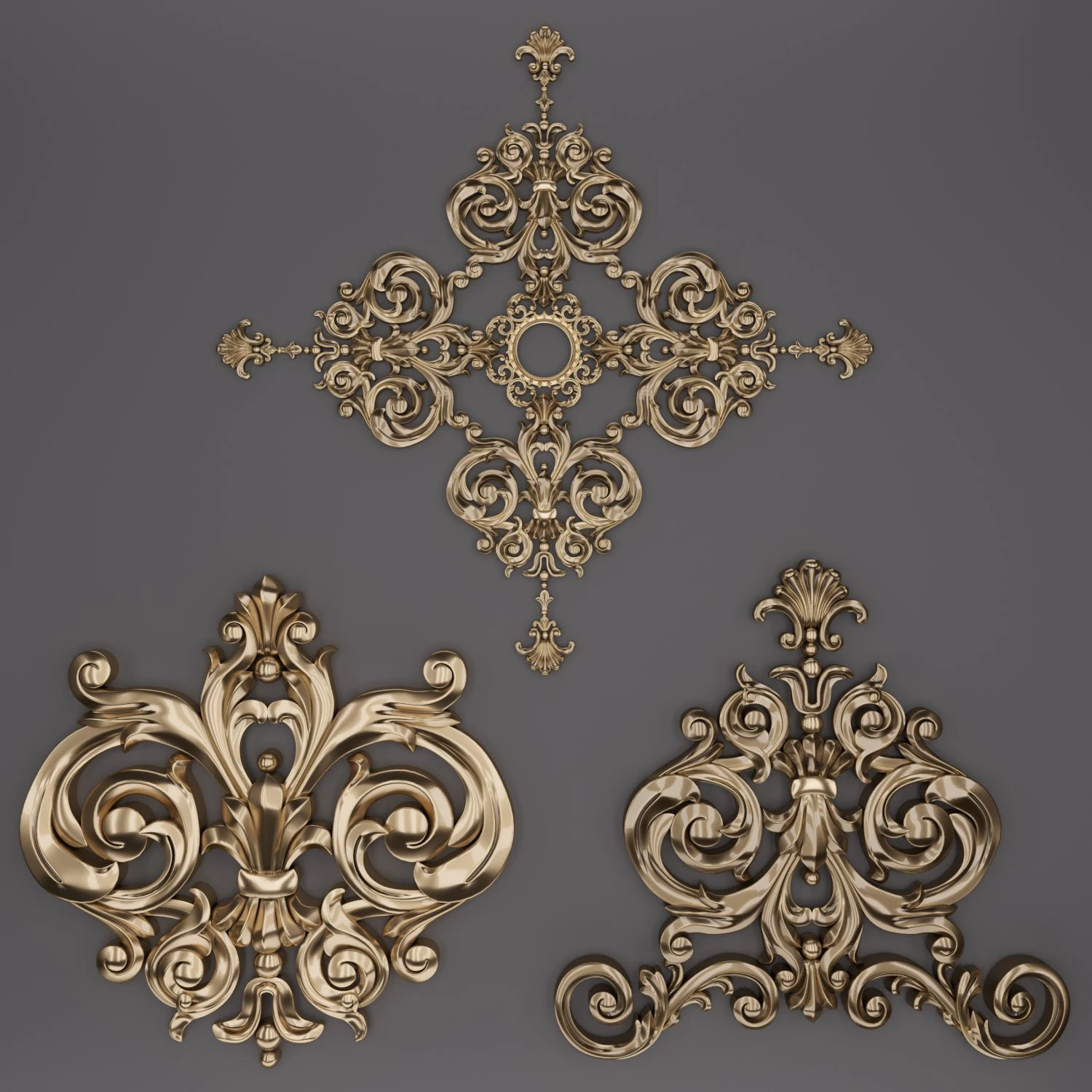 trim ornament 40 3D Model .c4d .max .obj .3ds .fbx .stl .blend