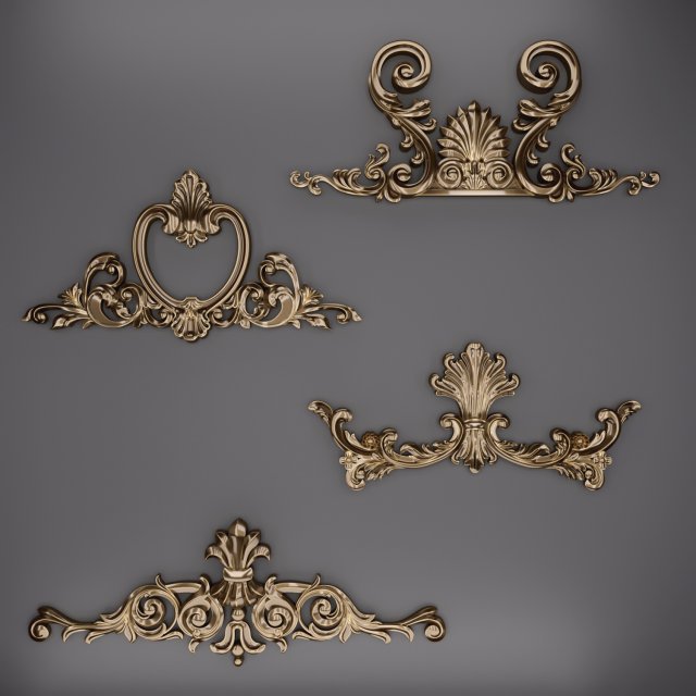 trim ornament 44 3D 模型 .c4d .max .obj .3ds .fbx .stl .blend 
