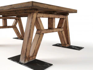 деревянный стол 3D Модель