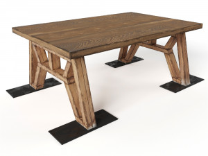 wooden table Modelo 3D