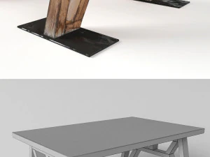 mesa de madeira Modelo 3D