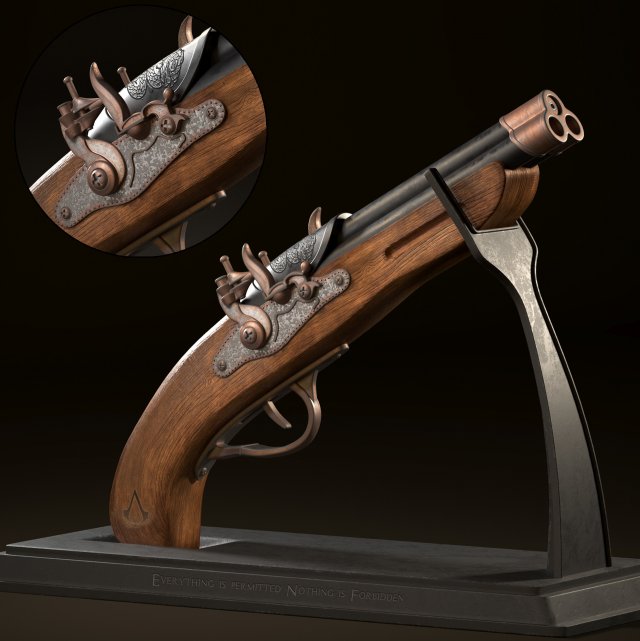 assassin creed concept 3D Model .c4d .max .obj .3ds .fbx .stl .blend 