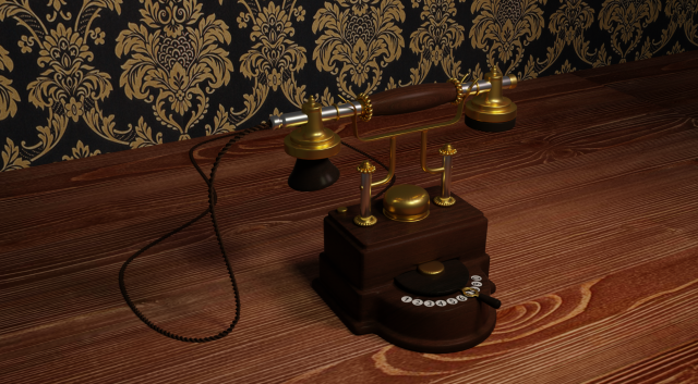 retrophone 3D Модель .c4d .max .obj .3ds .fbx .stl .blend 