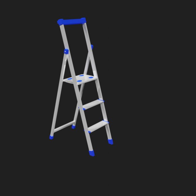 stepladder 3D 模型 .c4d .max .obj .3ds .fbx .stl .blend 