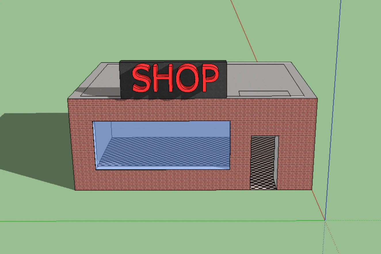 shop 3D Model .c4d .max .obj .3ds .fbx .stl .blend