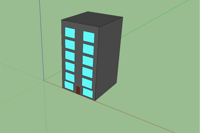 simple building 3D Model .c4d .max .obj .3ds .fbx .stl .blend 