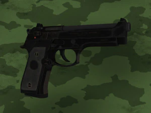 pistol beretta 92 3D Model
