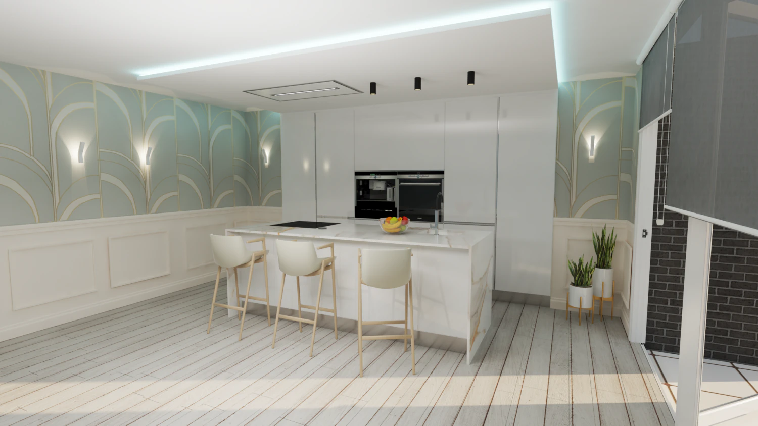 kitchen boserie 3D Model .c4d .max .obj .3ds .fbx .stl .blend