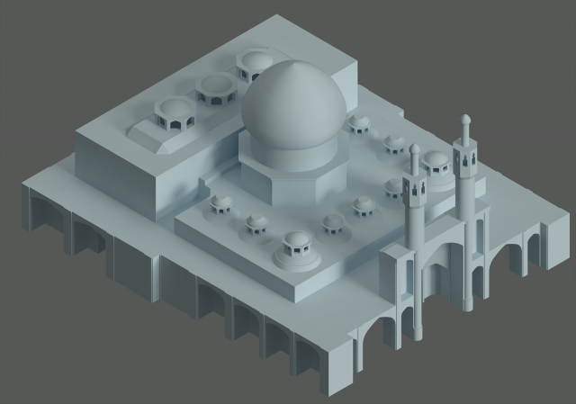 tomb of the wakil al-molk Modelo 3D .c4d .max .obj .3ds .fbx .stl .blend 