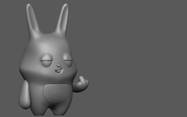 Bad rabbit 3Dプリントモデル .c4d .max .obj .3ds .fbx .stl .blend 