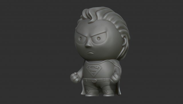 Superman mini Model do druku 3D .c4d .max .obj .3ds .fbx .stl .blend 