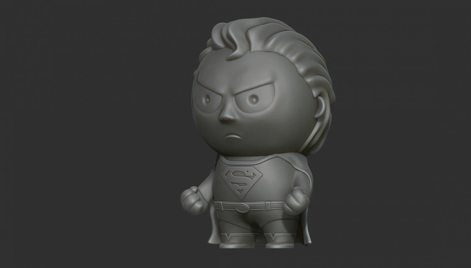 Superman mini 3D Print Model .c4d .max .obj .3ds .fbx .stl .blend 