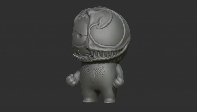 Venom mini 3D Print Model .c4d .max .obj .3ds .fbx .stl .blend 
