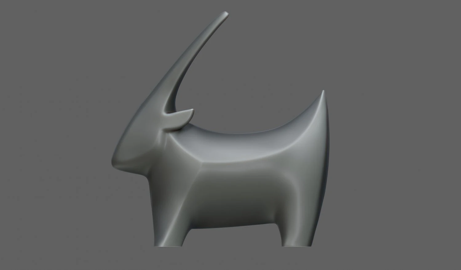 Goat figurine 3D Print Model .c4d .max .obj .3ds .fbx .stl .blend 