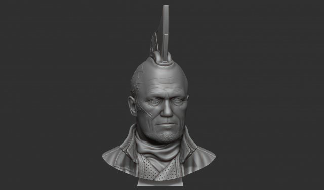 Yondu udonta bust Modèles 3D en vedette .c4d .max .obj .3ds .fbx .stl .blend 