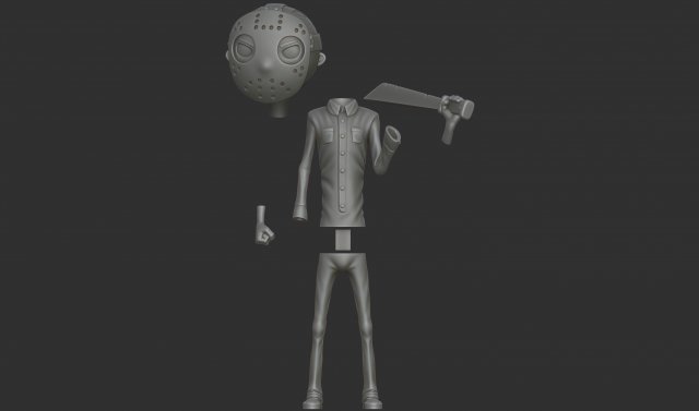 Jason from friday the 13th Modello di stampa 3D .c4d .max .obj .3ds .fbx .stl .blend 