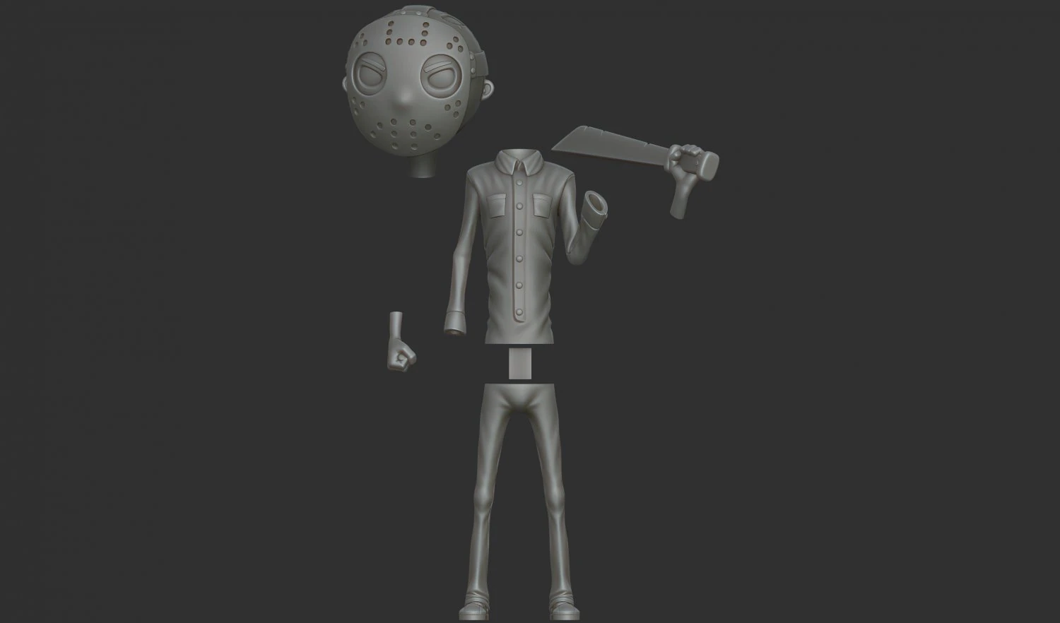Jason from friday the 13th 3D Print Model .c4d .max .obj .3ds .fbx .stl .blend 