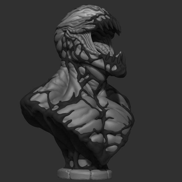 Carnage bust 3D 打印模型 .c4d .max .obj .3ds .fbx .stl .blend 
