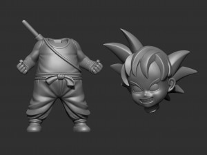 Little goku 3D Print Model