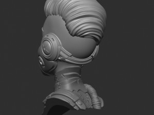 Postapocalypse girl Modello di stampa 3D