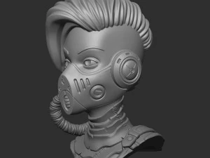 Postapocalypse girl 3D Print Model