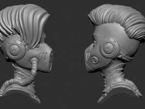 Postapocalypse girl Modello di stampa 3D