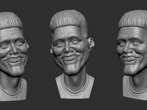Caricature of jim carrey 3D-printmodel