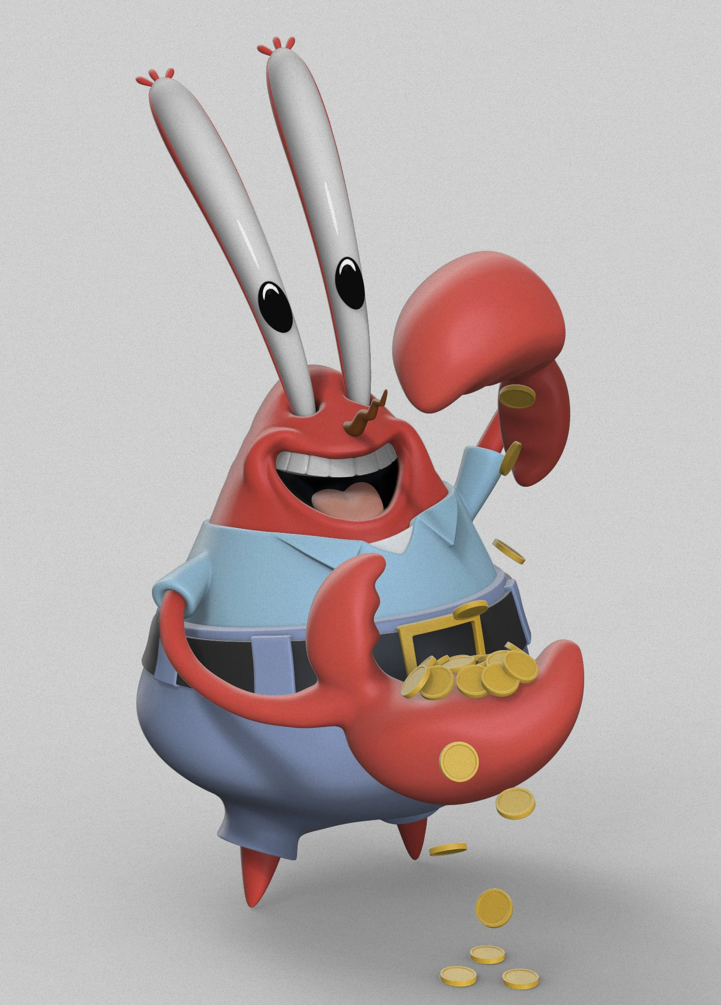 クラブさん 3Dプリントモデル .c4d .max .obj .3ds .fbx .stl .blend 