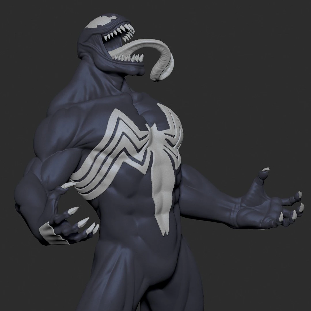 Venom 3D Print Model .c4d .max .obj .3ds .fbx .stl .blend 