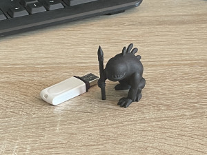 Cartoon Troglodyte Model Cetak 3D