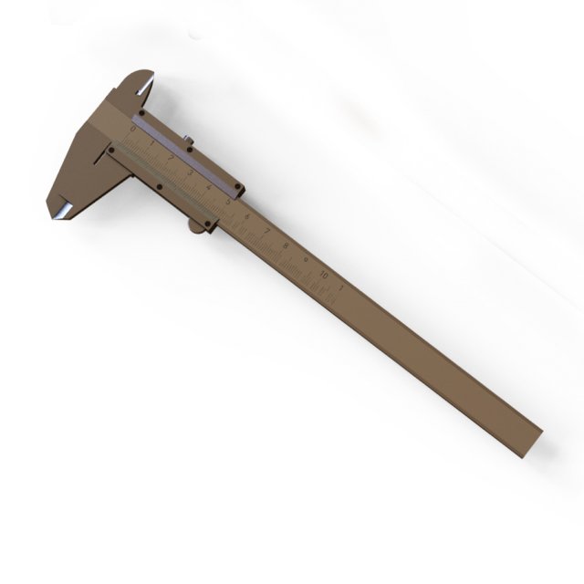 vernier caliper 15cm 3D Model .c4d .max .obj .3ds .fbx .stl .blend 