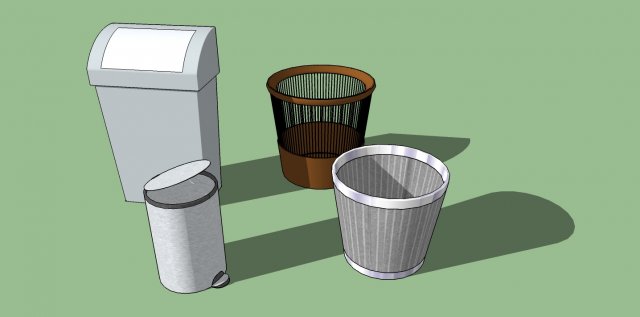 trash can 3D 模型 .c4d .max .obj .3ds .fbx .stl .blend 