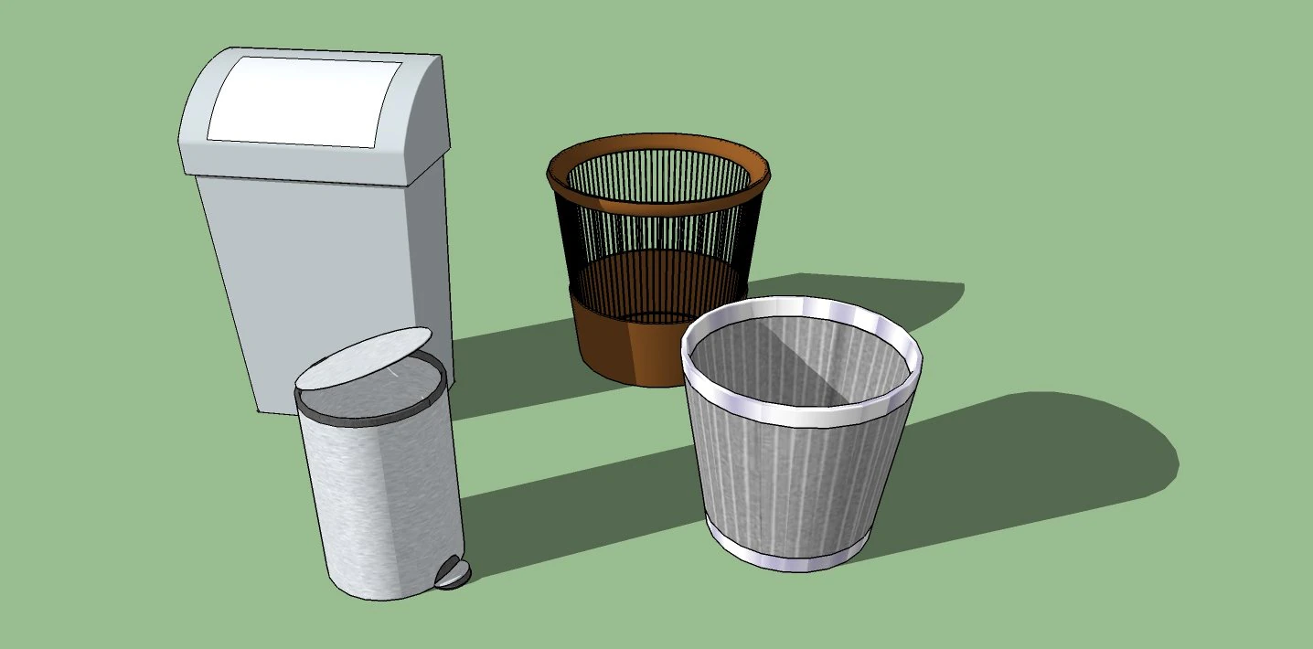trash can 3D Model .c4d .max .obj .3ds .fbx .stl .blend 