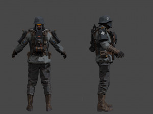 German soldier Model 3D