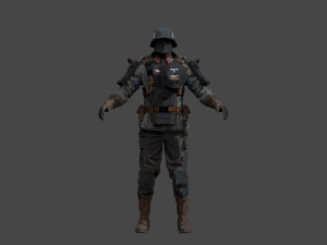 German soldier Model 3D