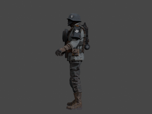 German soldier Model 3D