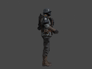 German soldier Model 3D