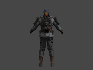 German soldier Model 3D