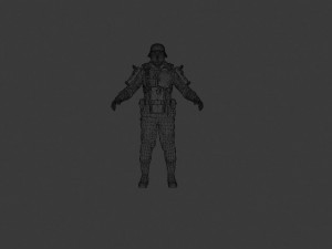 German soldier Model 3D