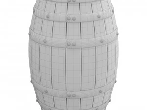 Wooden Barrel 3D Model