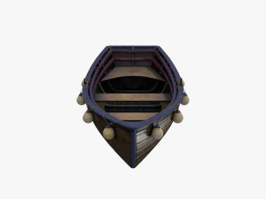 Viejo bote de remos Modelo 3D