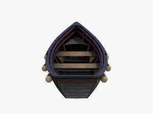 Viejo bote de remos Modelo 3D